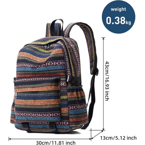 ? Yaopeing Casual Vintage Backpack Women Blue Unique Style Fashion BohoHandbag main image 7